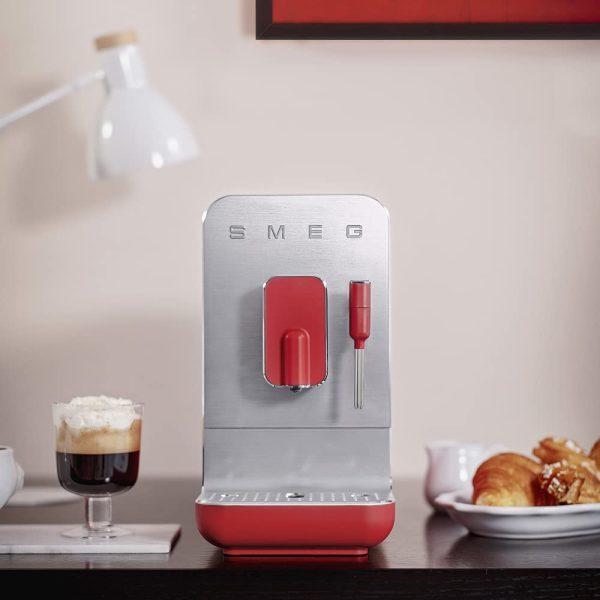 Máy Pha Cà Phê Tự Động Smeg BCC02RDMEU Red, Máy Pha Cafe, Espresso, Cappuccino, Smeg Coffee Machine, Nhập Đức