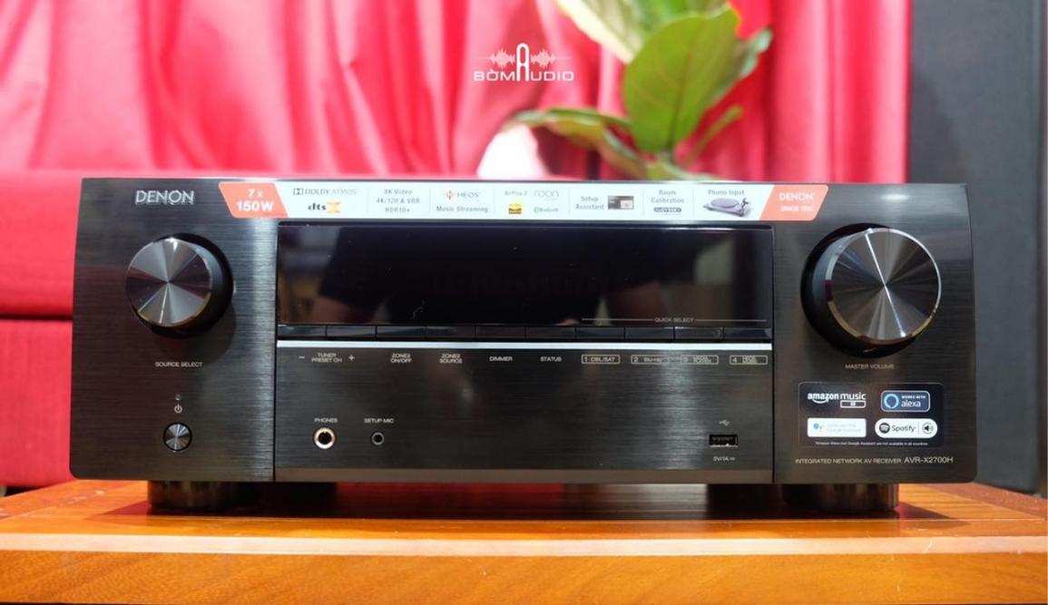 DENON AVR-X2700H | Ampli Xem Phim Nghe Nhạc Chuẩn 8K - 7.2 Kênh x 95W - Hỗ Trợ Âm Thanh 3D Dolby Atmos, Công Nghệ Ảo Hóa Độ Cao, DTS: X và DTS Virtual: X  - Nghe Nhạc Đa Phòng HEOS - Trợ Lý Ảo Alexa, Google, Apple Siri | Hàng Chính Hãng _ Mới 100%