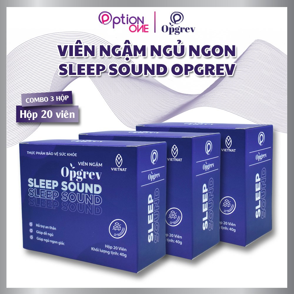 Viên ngậm Sleep Sound Opgrev hỗ trợ mất ngủ giúp ngon giấc – 20 viên/ hộp
