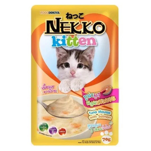 Pate Cho Mèo Nekko 70g, Pate Dạng Gói Cho Mèo, Pate Cho Mèo Thịt Thật Từ Cá Ngừ 28 Vị Hấp Dẫn