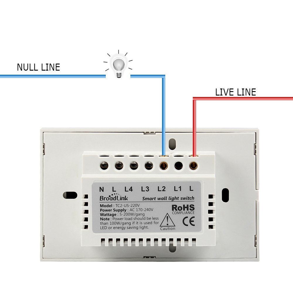 Công Tắc Cảm Ứng Broadlink TC2 US 3 Nút AZONE