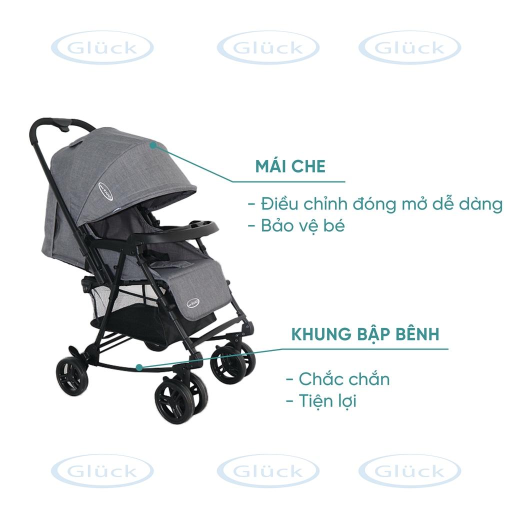 Xe đẩy gấp gọn, xe đẩy 2 chiều 3 tư thế cho bé Gluck Baby C9 cho bé 0 - 36 tháng tuổi