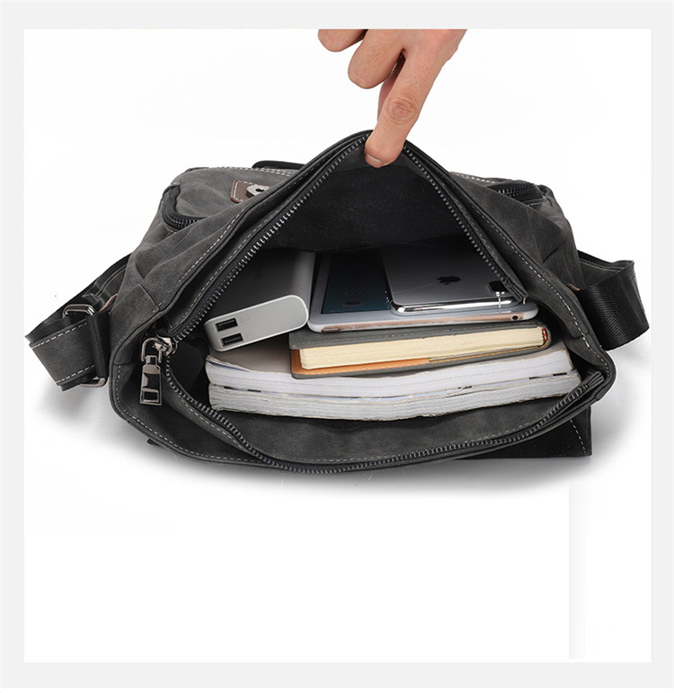 Túi đeo chéo nam DA BÒ thật phong cách mới - DCN9447