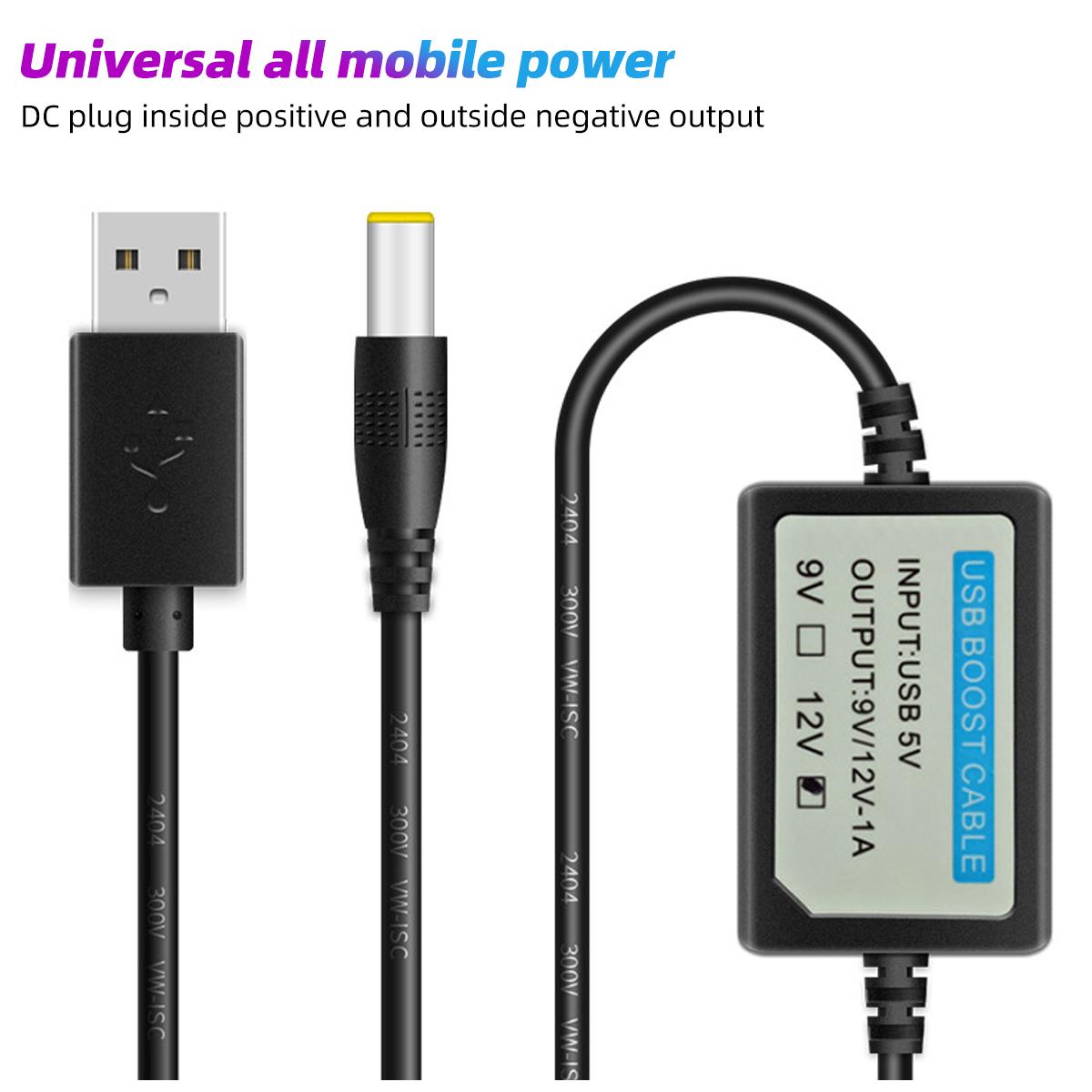 USB 5V đến 12V / 5V đến cáp DC, bước lên cáp bộ chuyển đổi cho bộ định tuyến WiFi tản nhiệt ánh sáng 5V loa mini với thành phần tăng