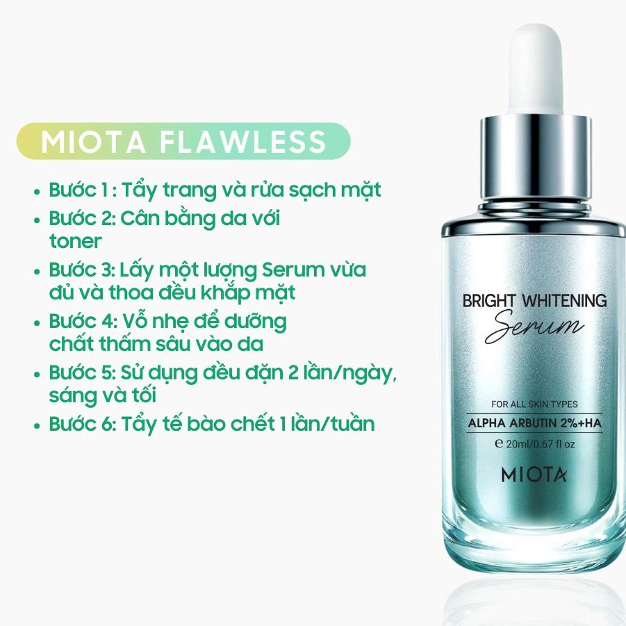 Serum dưỡng trắng da Miota - Bright Whitening Serum