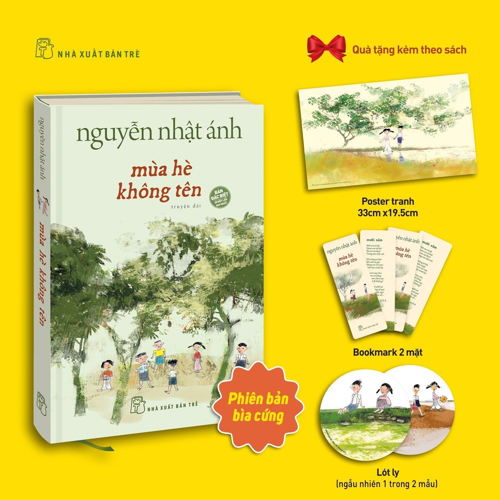 Nguyễn Nhật Ánh - Mùa Hè Không Tên - Bìa Cứng - Tặng Kèm Bookmark 2 Mặt + Poster Tranh + Lót Ly Ngẫu Nhiên