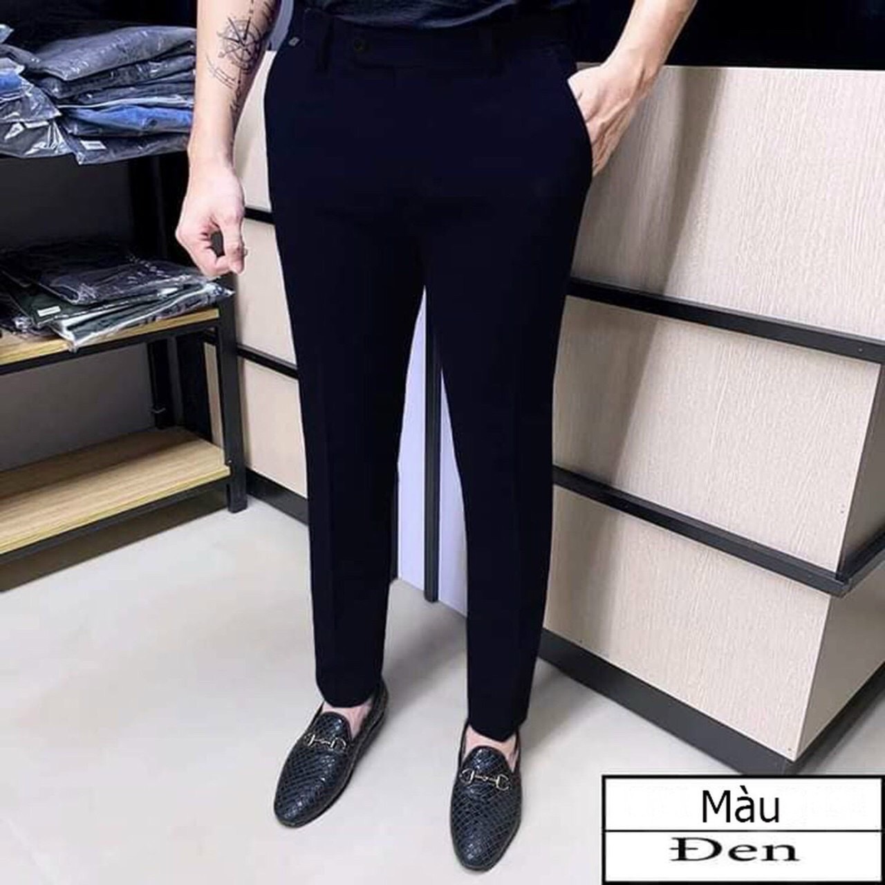 Quần Âu Nam-Quần Tây Nam Dài Form Slimfit 4 màu Chất vải Cao Cấp Co Giãn