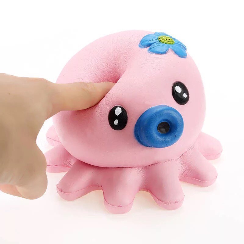 Squishy bạch tuộc 15cm,chậm tăng mùi thơm dịu nhẹ, đồ chơi cho bé trai và bé gái