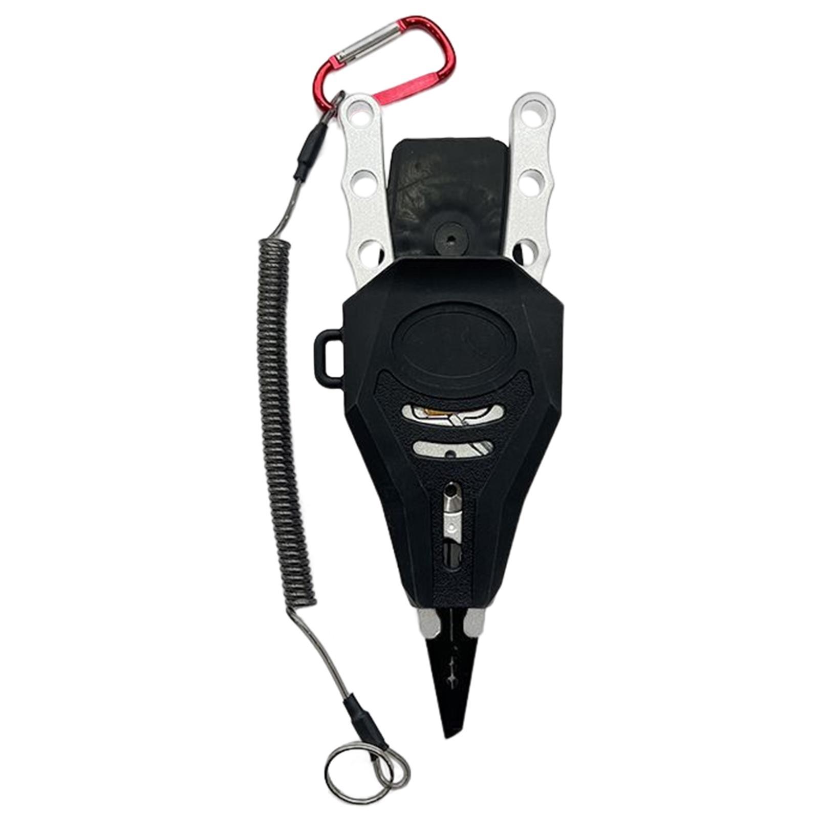 Fishing Pliers, Aluminum Alloy Hook Remover for Freshwater Saltwater Fishing Equipped with Lanyard