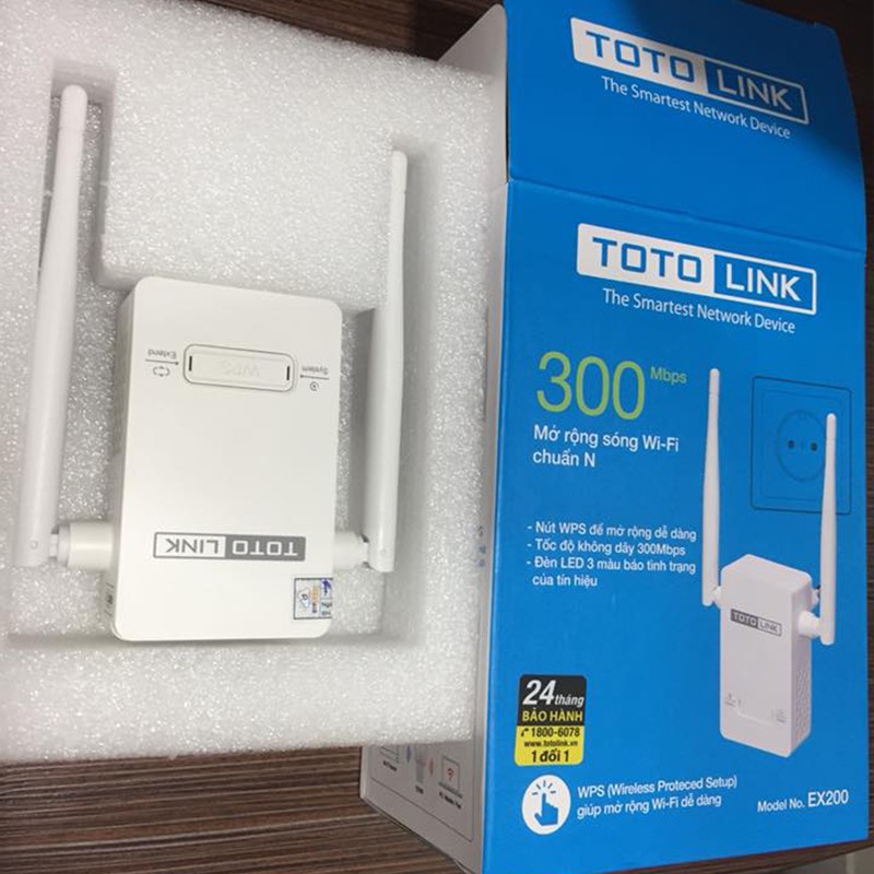 Thiết bị kích sóng wifi repeater Totolink EX200 -  Hàng chính hãng