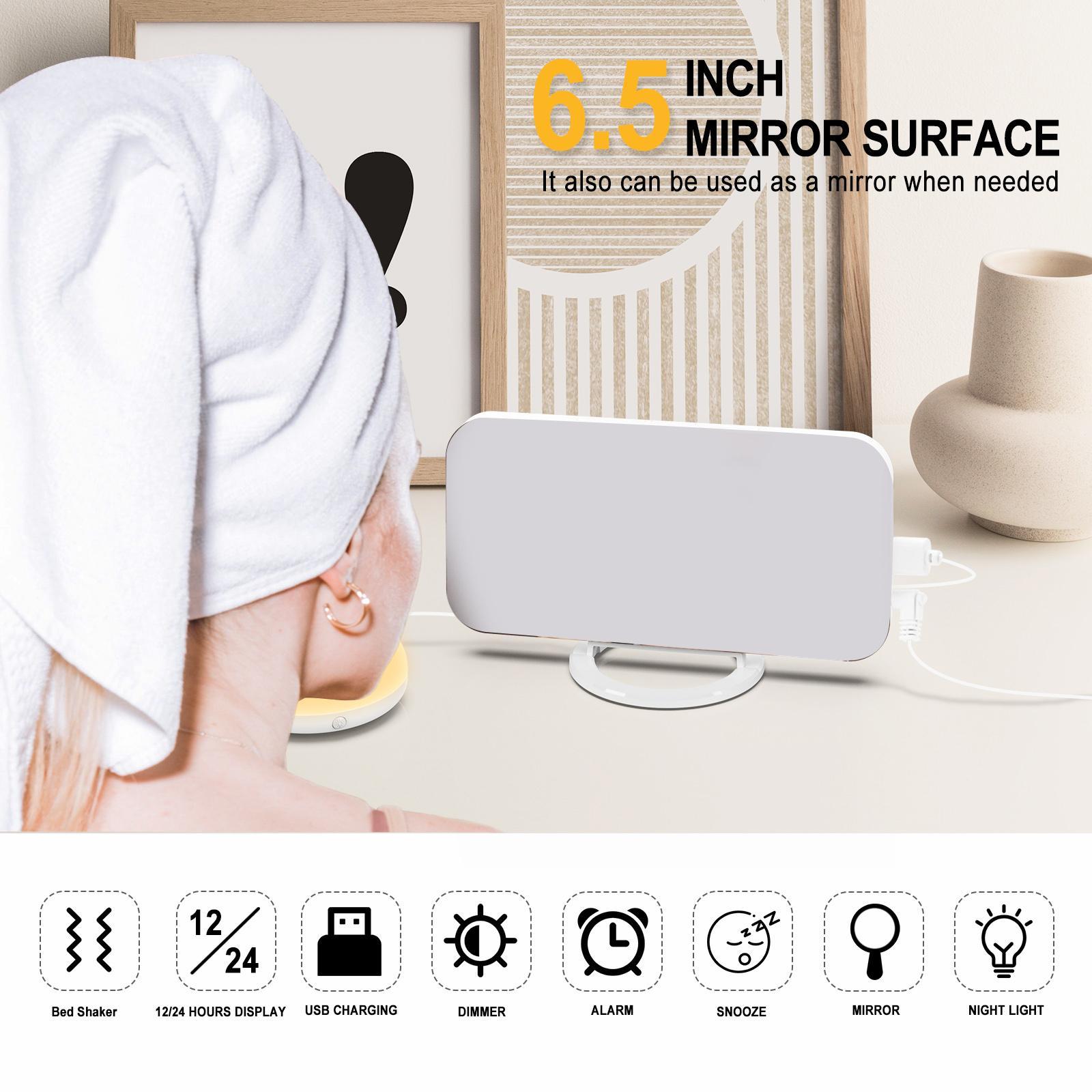 Vibrating Clock Desk Clocks Large Number Digital Clock LED Clock