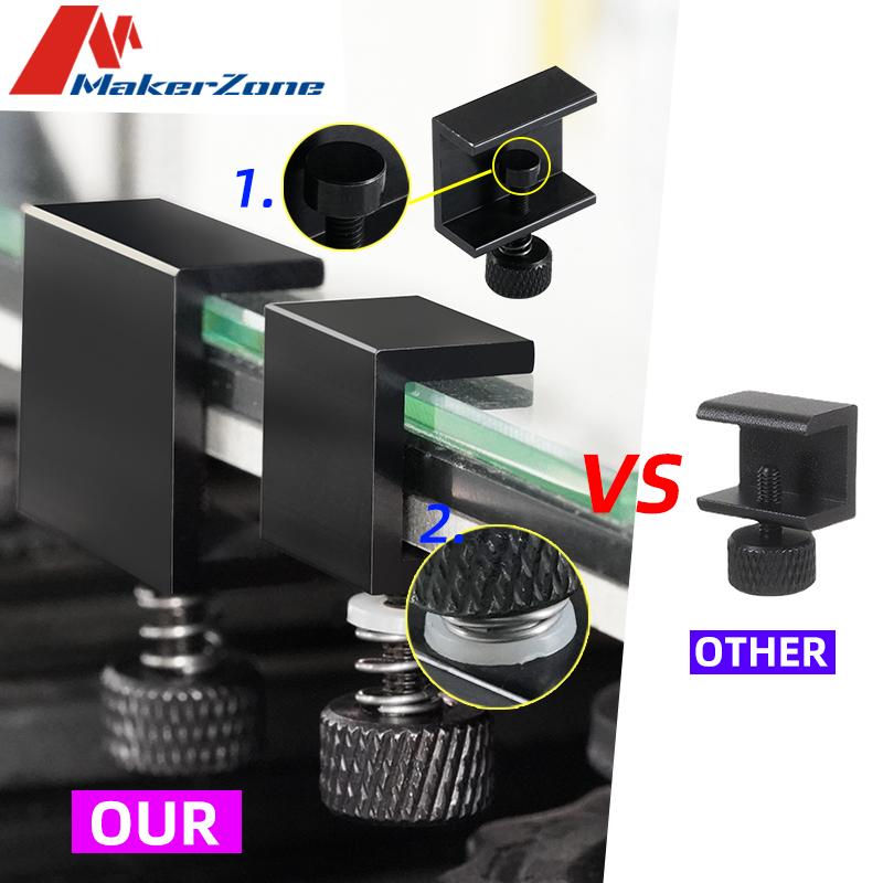 Ender 3 v2 Nhôm Có Thể Điều Chỉnh Giường Kính Heatbed Clip Giường Kẹp 3D Cho Máy In 3D Hợp Kim Ultimaker Hotbed Xây Dựng Nền Tảng Người Giữ