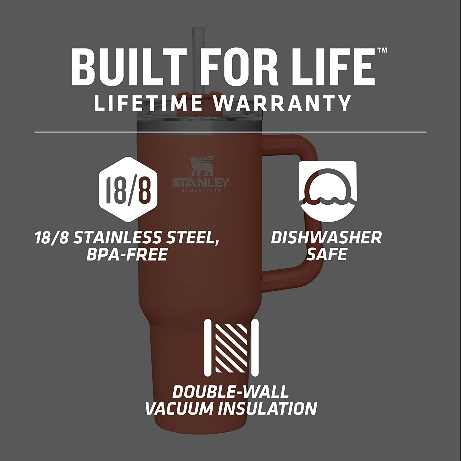 Ly cốc giữ nhiệt Stanley Quencher H2.0 Flowstate Tumbler có tay cầm
