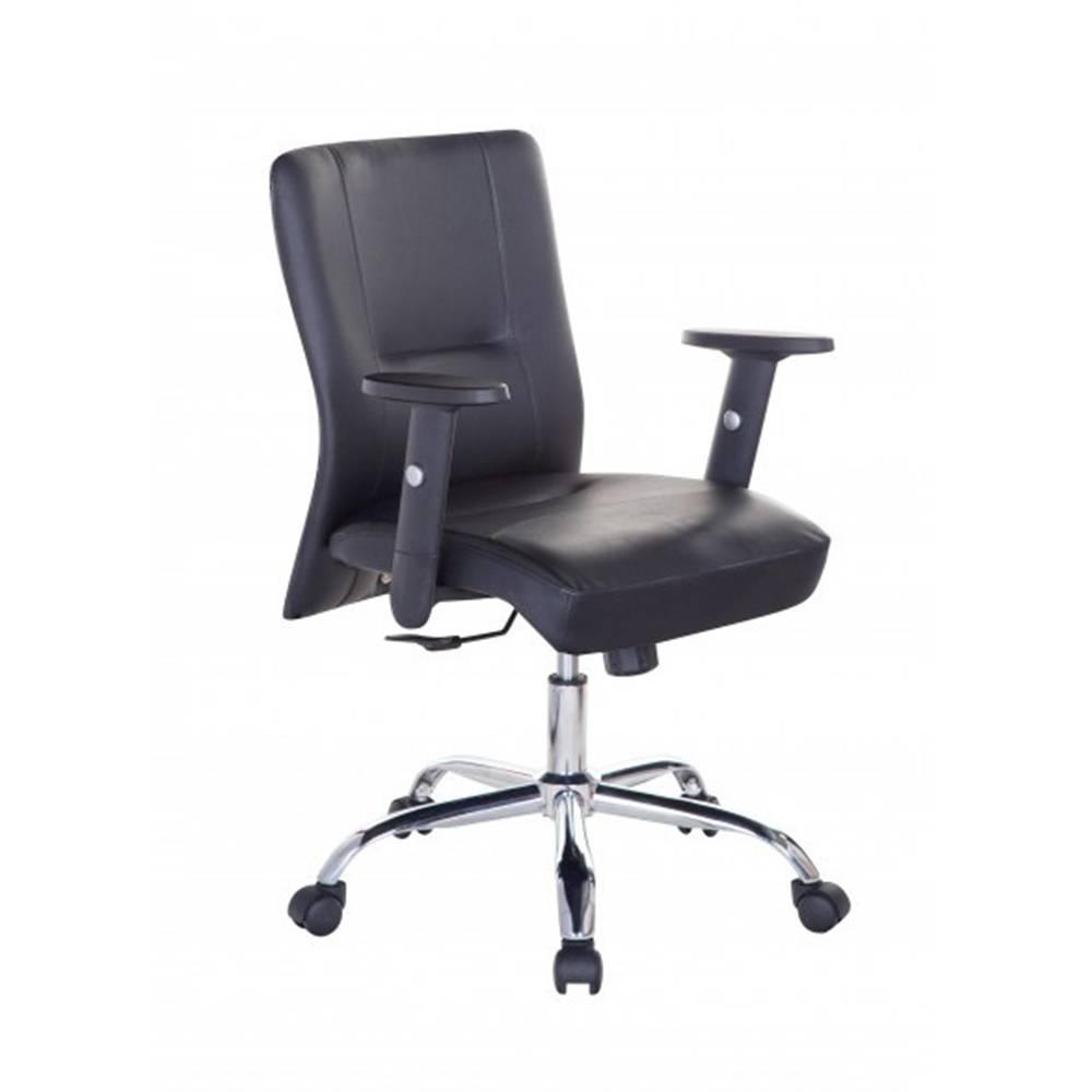 Ghế Trưởng Phòng Tay Ốp Gỗ Chân Thép Mạ Cao Cấp IBIE IB311 - Đen