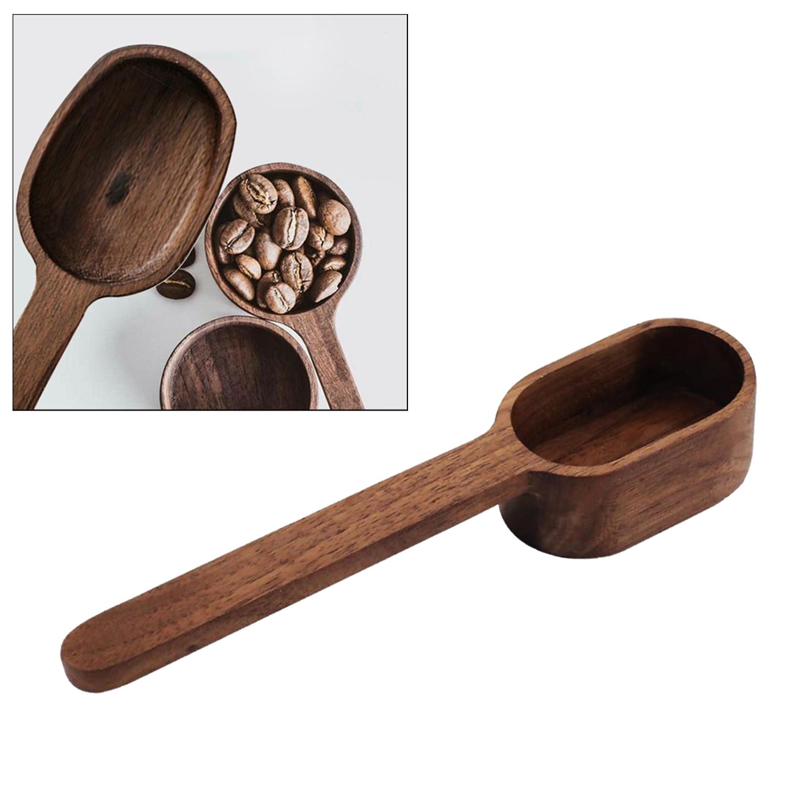 Coffee Scoop, Wooden Coffee Spoon in Black Walnut, Measuring for Coffee Beans, Ground Beans or Tea Tablespoon Home Kitchen Accessories