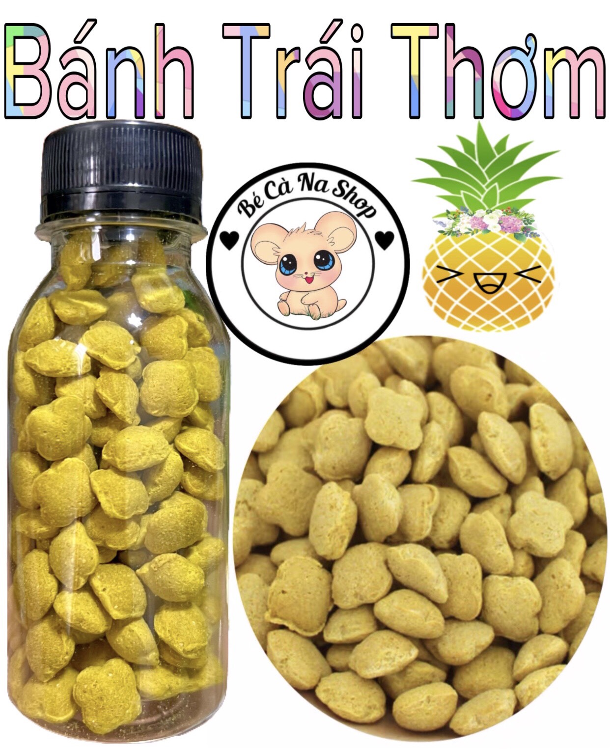 Bánh dứa thức ăn cho hamster , thỏ bọ sóc chinchilla ...
