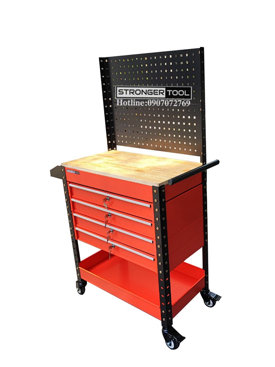 TỦ ĐỒ NGHỀ 4 NGĂN KÉO CÓ TẤM TREO STRONGER TOOL