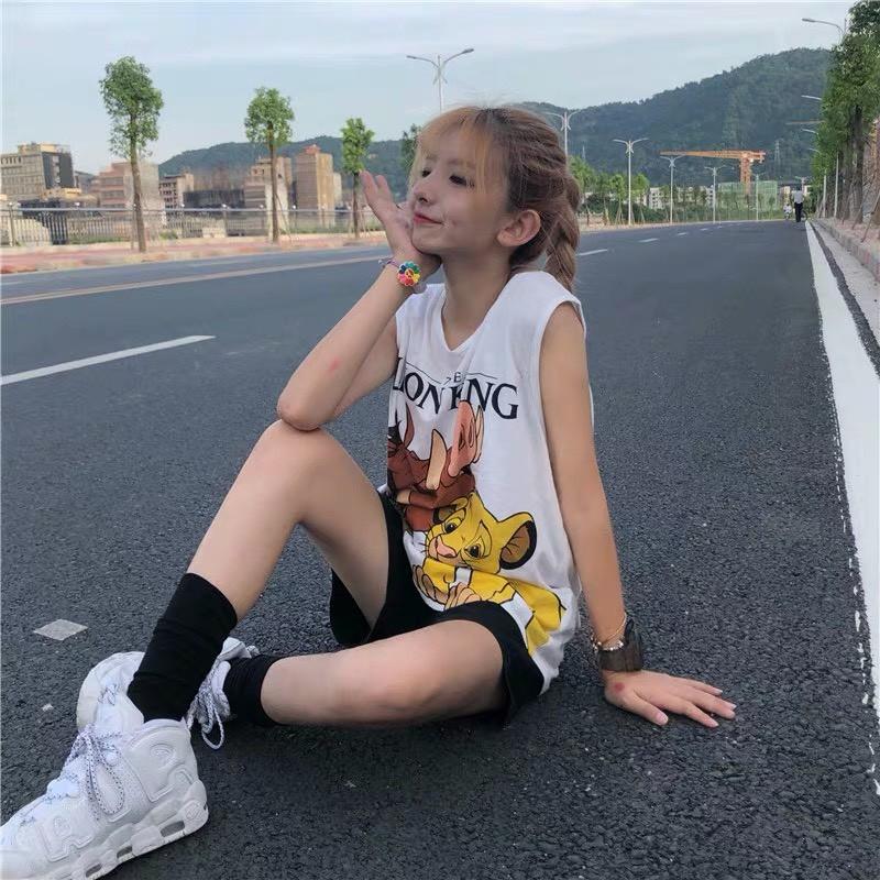 ÁO SÁT NÁCH COTTON LION TRẮNG CHO NỮ