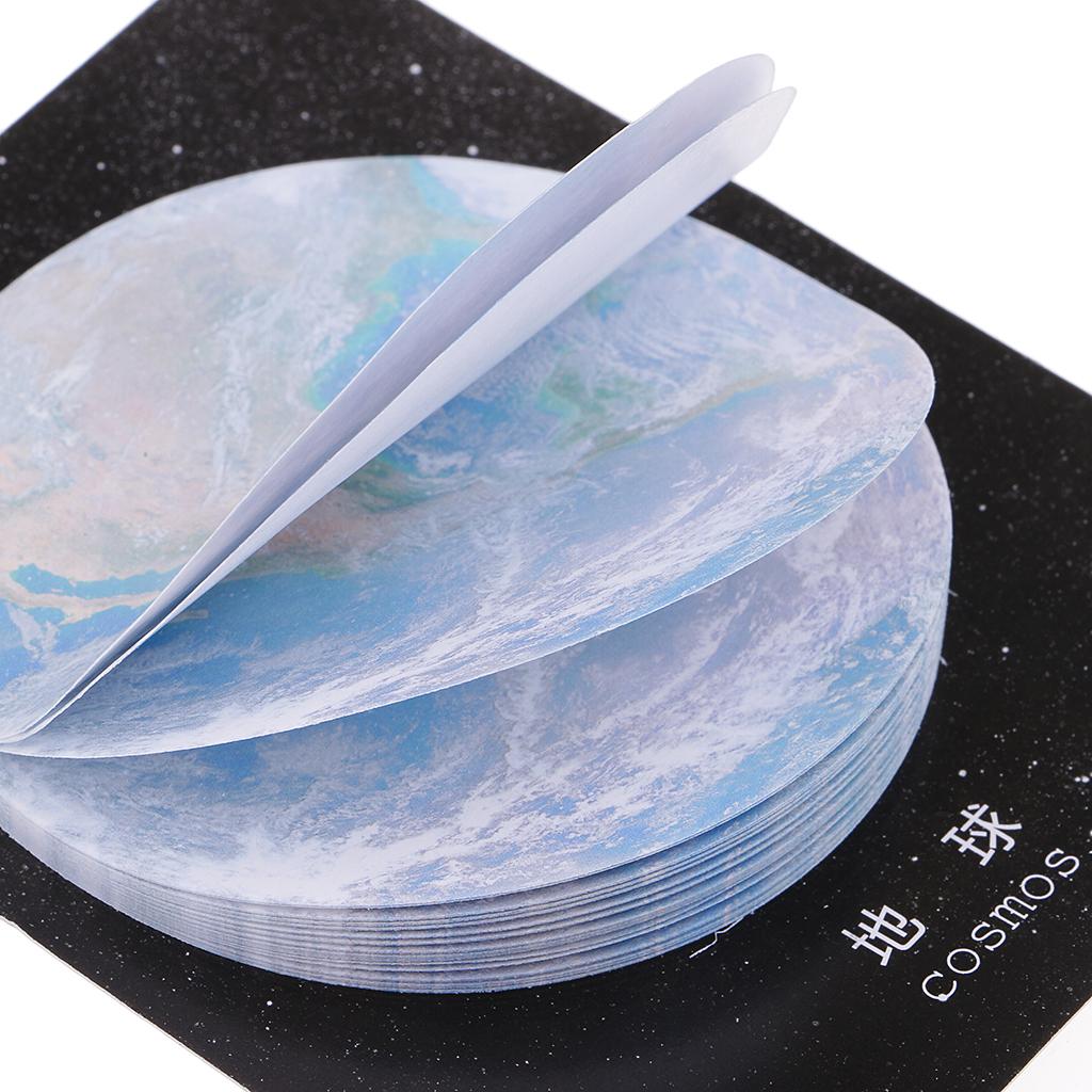 2x30 Pieces Planet Sticky Note Round List Memo Notes Earth