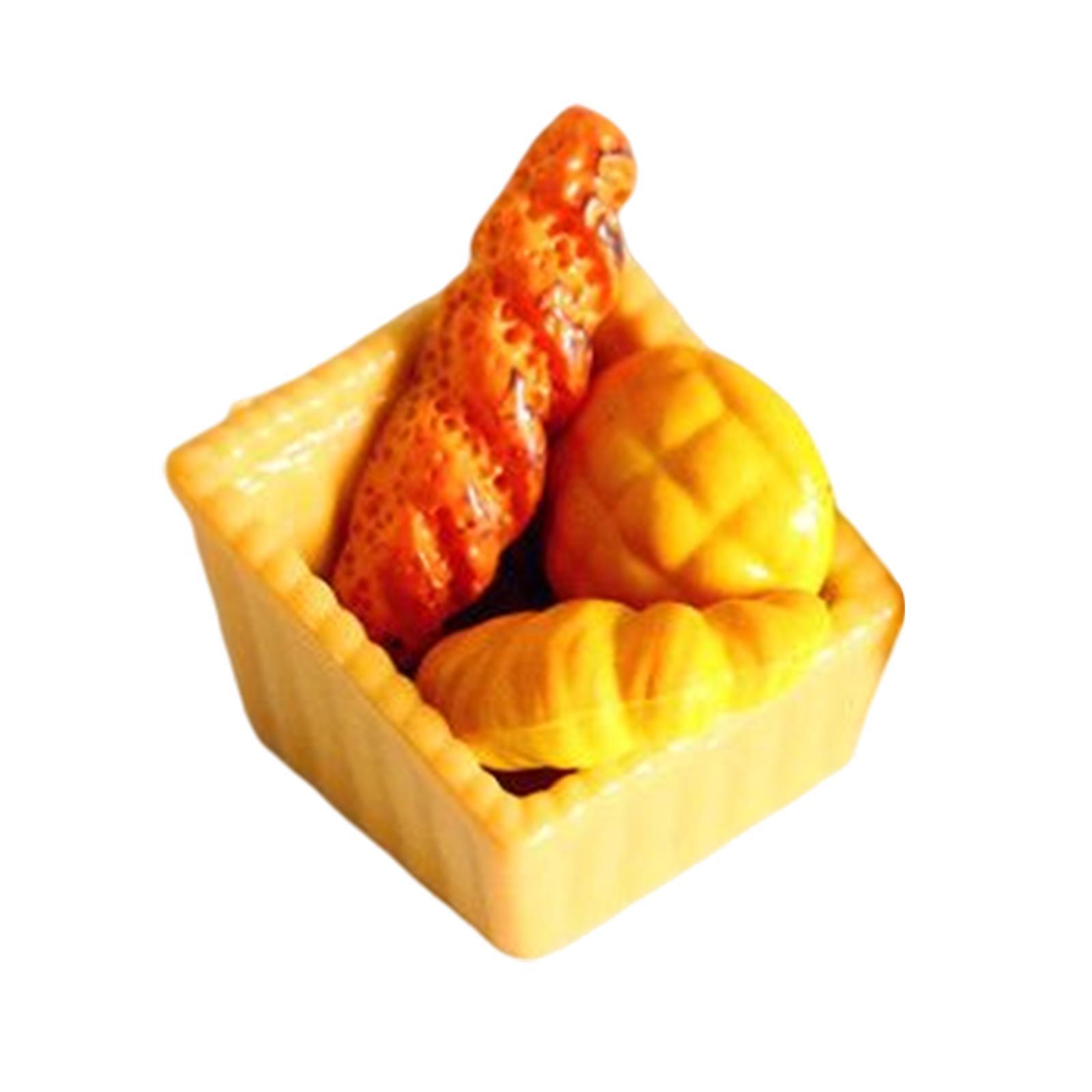 4Pcs 1/6 1/12 Dollhouse Mini Artificial Bread Models Delicate Craft Portable
