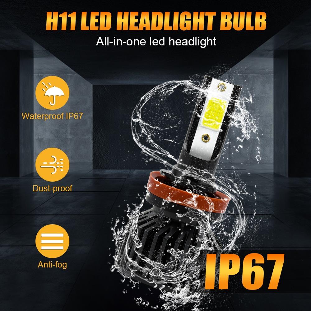 1 cặp đèn pha siêu sáng H4 H7 H11 9006 LED 40W 8000LM 6000K chống thấm nước cho xe hơi