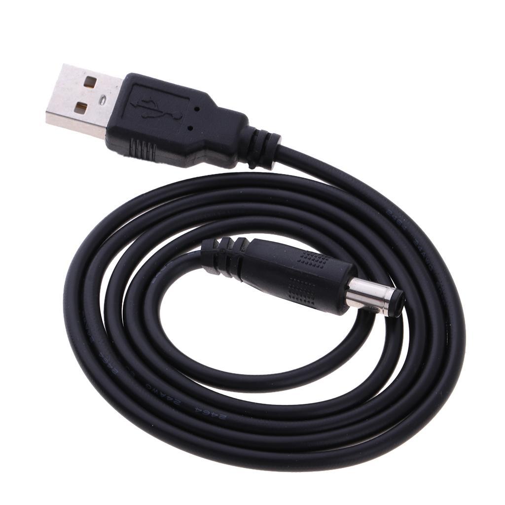 USB 2.0 A Type Male to DC 5.5 x 2.1mm DC 5V Power Plug Connector Cable Cord