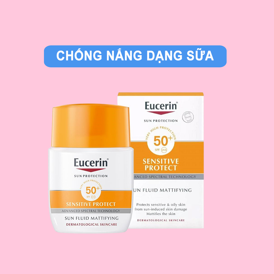 Kem Chống Nắng Eucerin Sun Fluid Mattifying Sensitive SPF 50+ 50ml