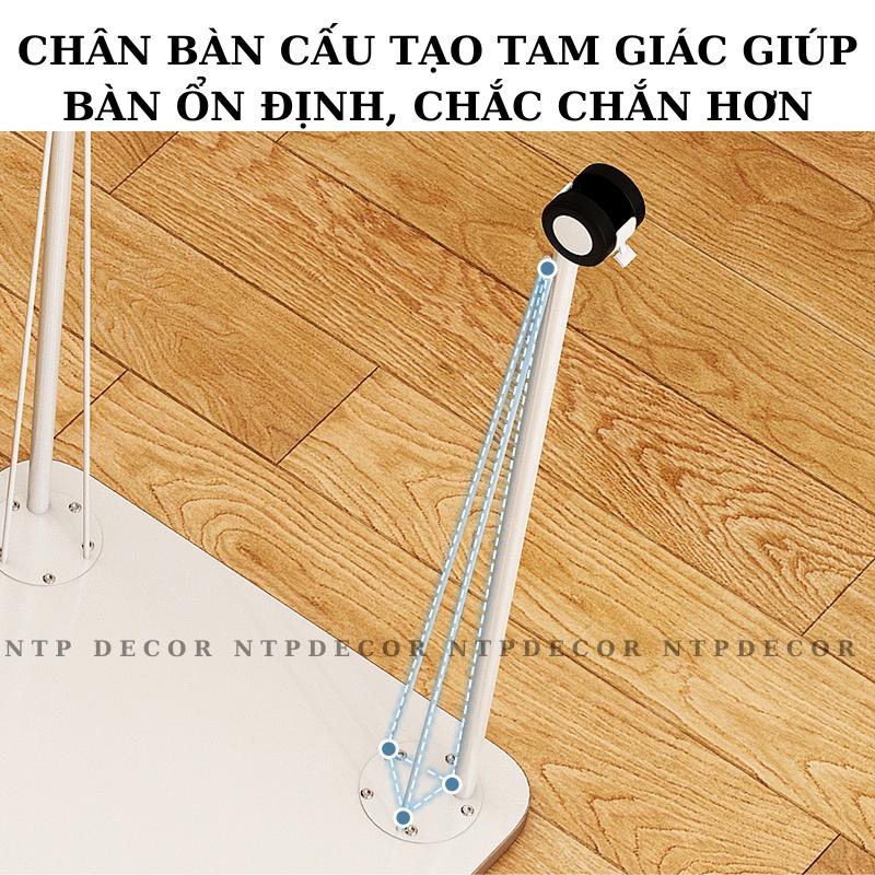 Bàn NTPDECOR Có Bánh Xe Di Động Dùng Làm Bàn Làm Việc Bàn Để Bàn Phím Bàn Ăn Rất Thuận Tiện