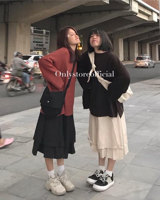 Chân váy tông kem sáng hơn