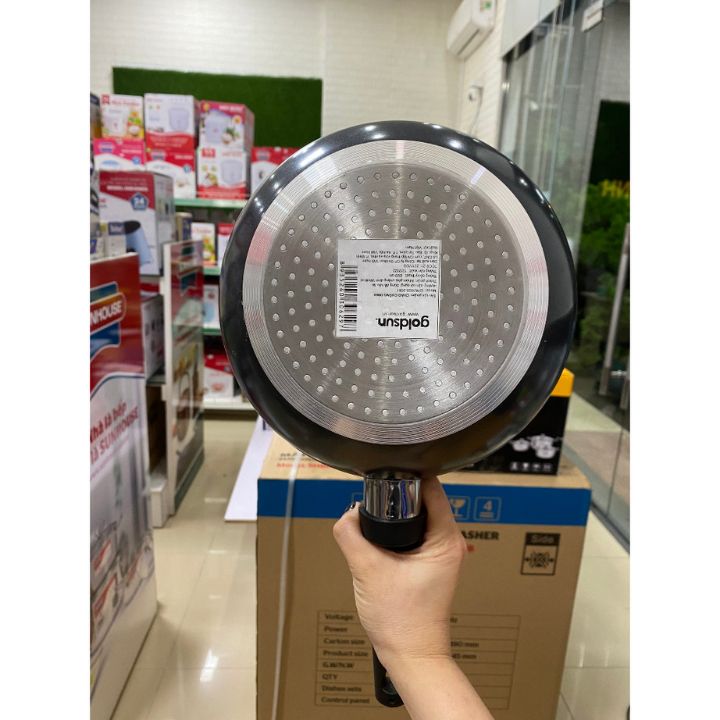 Chảo chống dính sâu lòng đáy từ Goldsun GPA1005-20IH, đường kính 20cm dùng mọi loại bếp, công nghệ chống dính Mỹ - Hàng chính hãng
