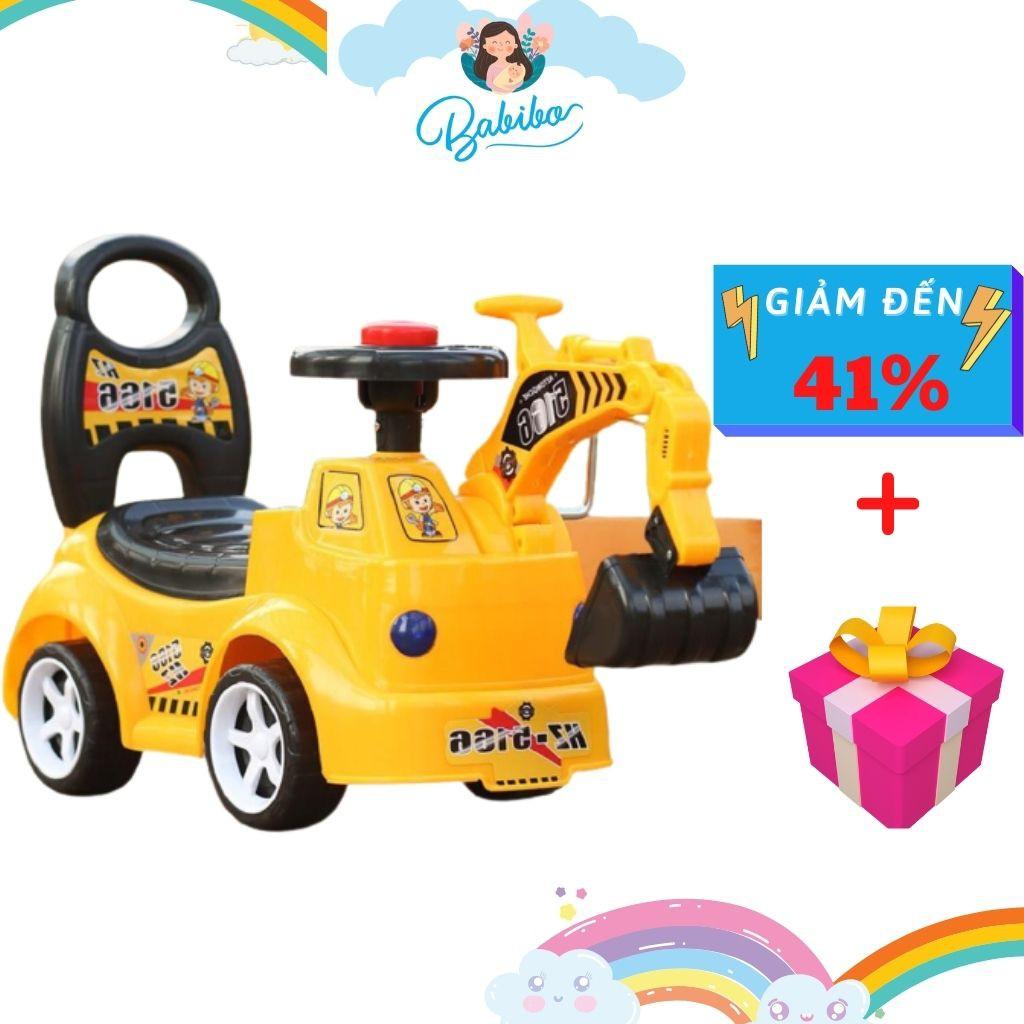 Xe cần cẩu chòi chân, Xe Cẩu Điện loại lớn dành cho bé trai từ 1 đến 7 tuổi- Babibo Kids