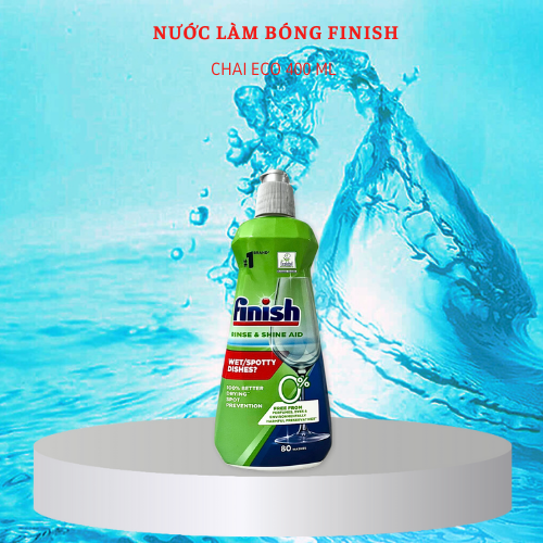[HCM] Nước làm bóng chén bát Finish Eco 0% - 400ml/ chai