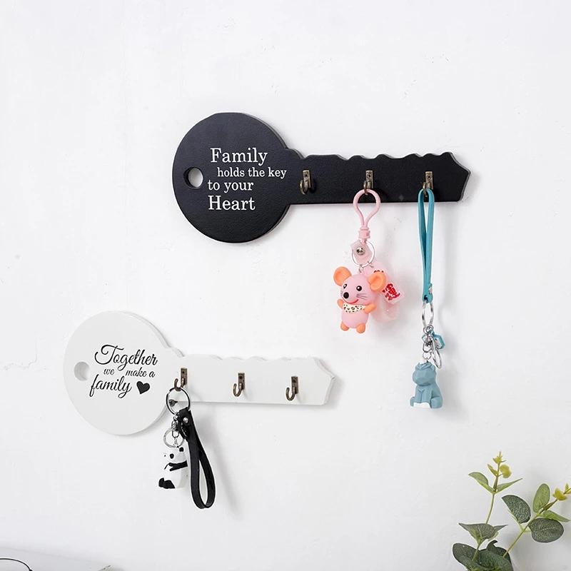 Chìa Khóa Hình Móc Có Giá Để Đồ Móc Treo Trang Trí Phòng Treo Quà Tặng Nhà Lối Vào Cửa Retro Gỗ Chìa Khóa Treo Tường Nhà Tổ Chức