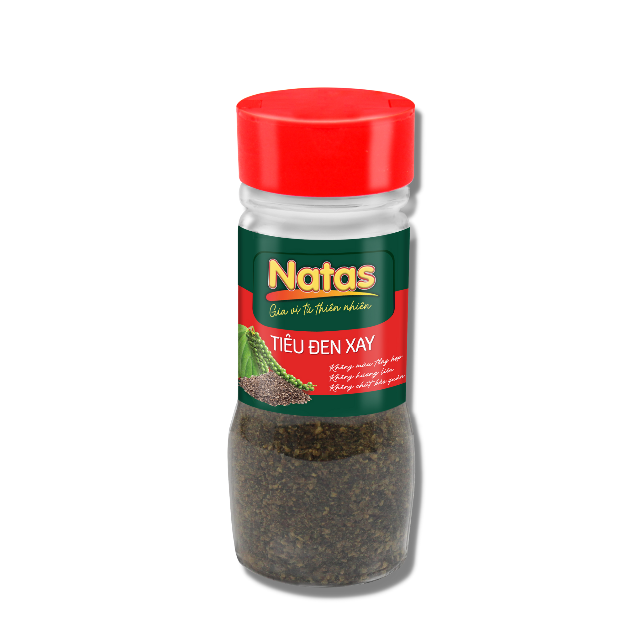 Bột tiêu thiên nhiên mịn - Bột tiêu đen xay nấu ăn chế biến thực phẩm Natas Hũ 55g