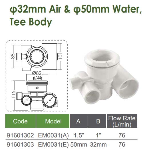 Vỏ mắt Massage Emaux EM0031(A) + Lõi EM0034