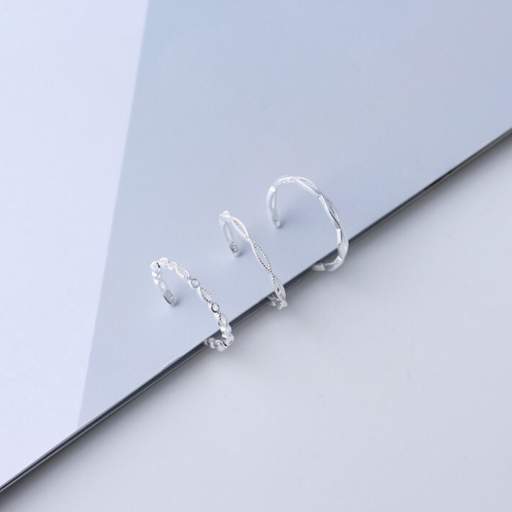 Nhẫn Bạc Nữ  925 giao thoa trái tim