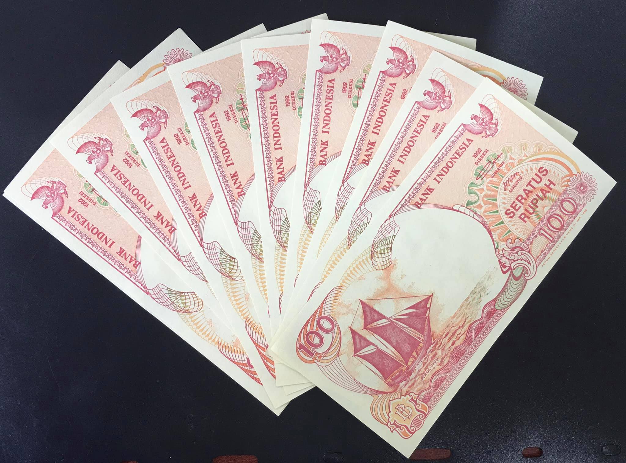 Combo 50 tờ Indonesia 100 Rupiah  -Thuận buồn xuôi gió