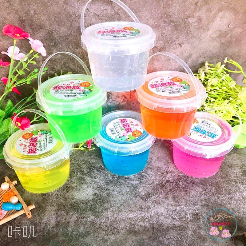 1 XÔ 500ML Slime TRONG BASIC 9 màu cực đẹp Đồ chơi hũ slam chất nhờn ma quái squishy