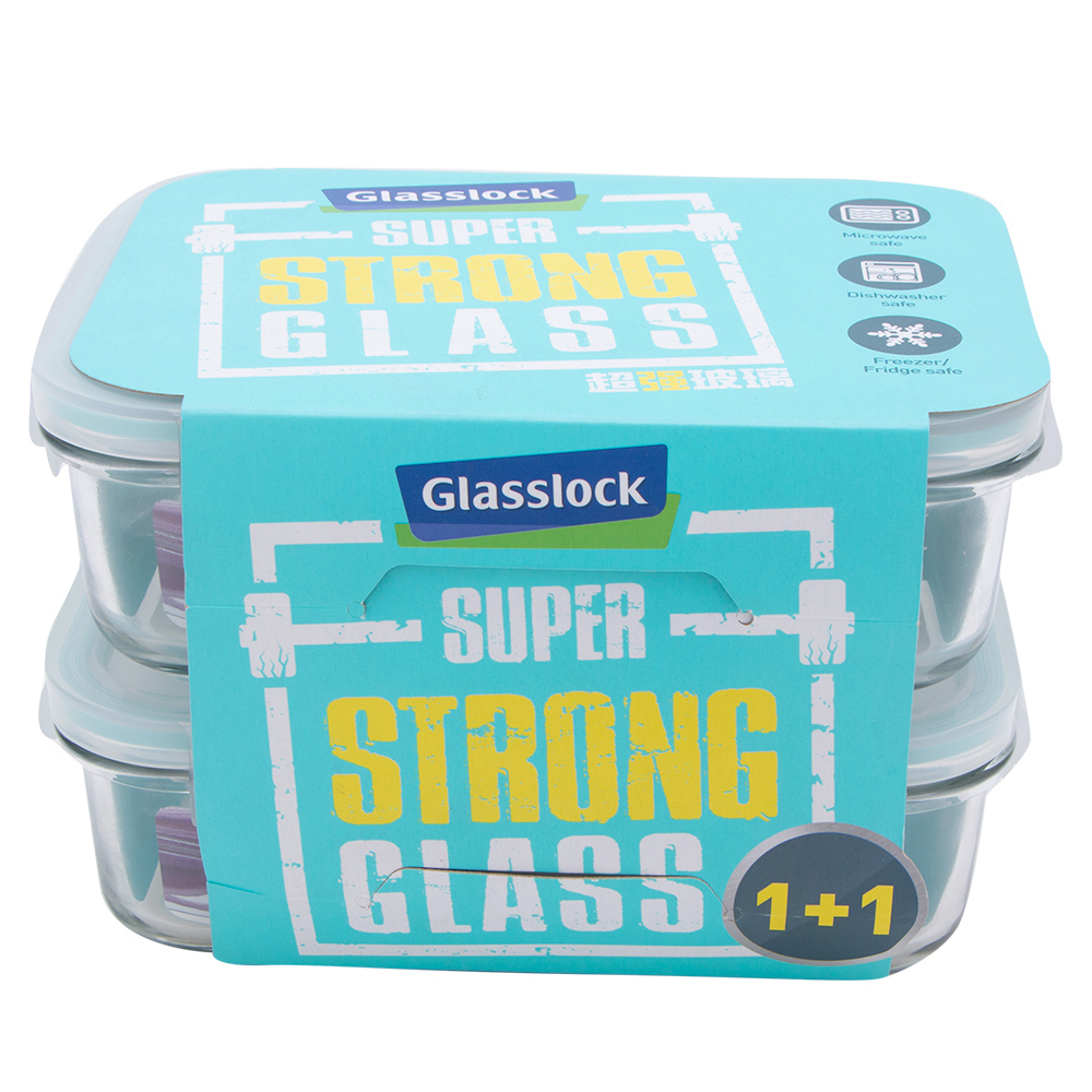 Bộ 2 hộp thủy tinh GLASSLOCK 1000ml ×2 GL2298