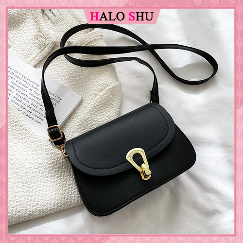 Túi xách nữ, túi đeo chéo nữ 2 dây da 3 ngăn sang trọng HALO SHU size 20