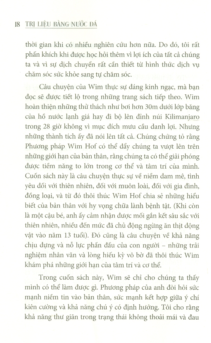 Trị Liệu Bằng Nước Đá - Kích Hoạt Toàn Bộ Tiềm Năng Cơ Thể Với Phương Pháp Wim Hof