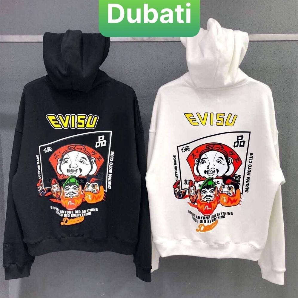 ÁO HOODIE NAM NỮ, ÁO KHOÁC NỈ EVISU FROM RỘNG DÀI TAY CHỐNG NÁNG SÀNH ĐIỆU VIP - DUBATI FASHON