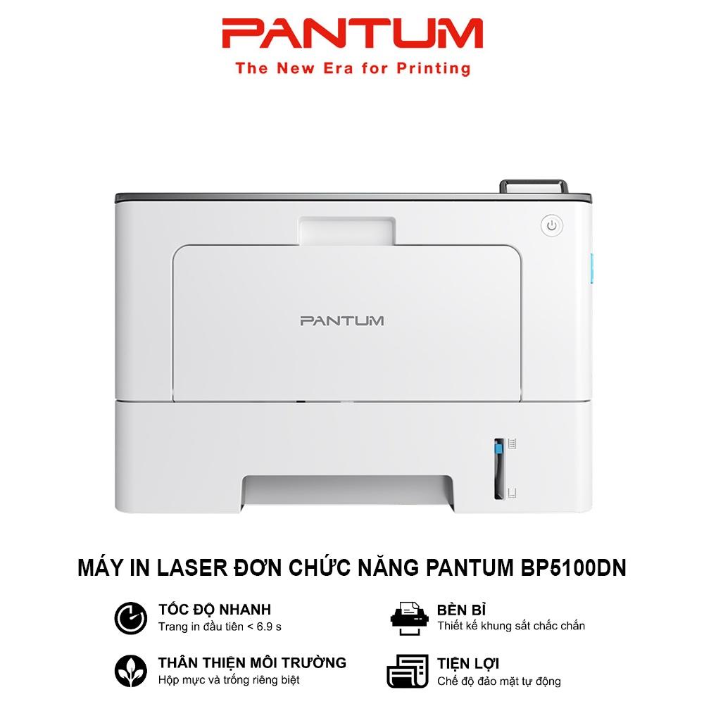 Máy in Laser đơn chức năng PANTUM BP5100DN, in qua mạng LAN, đen trắng, tốc độ cao, khổ giấy A4, tự động đảo mặt (Hàng chính hãng)