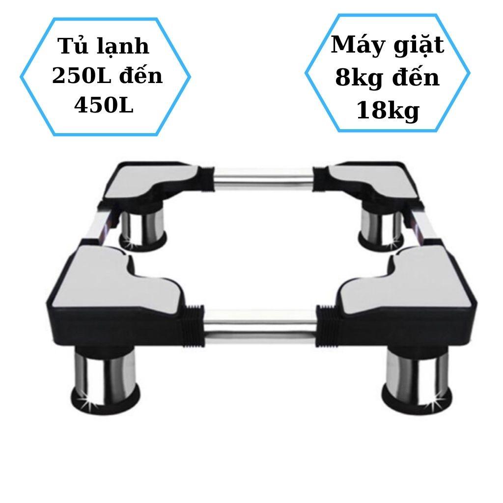 Kệ Máy Giặt - Chân Kê Tủ Lạnh Máy Giặt Đa Năng Chống Rung, Điều Chỉnh Được Kích Thước Cho Máy Giặt Cửa Ngang, Cửa Trên