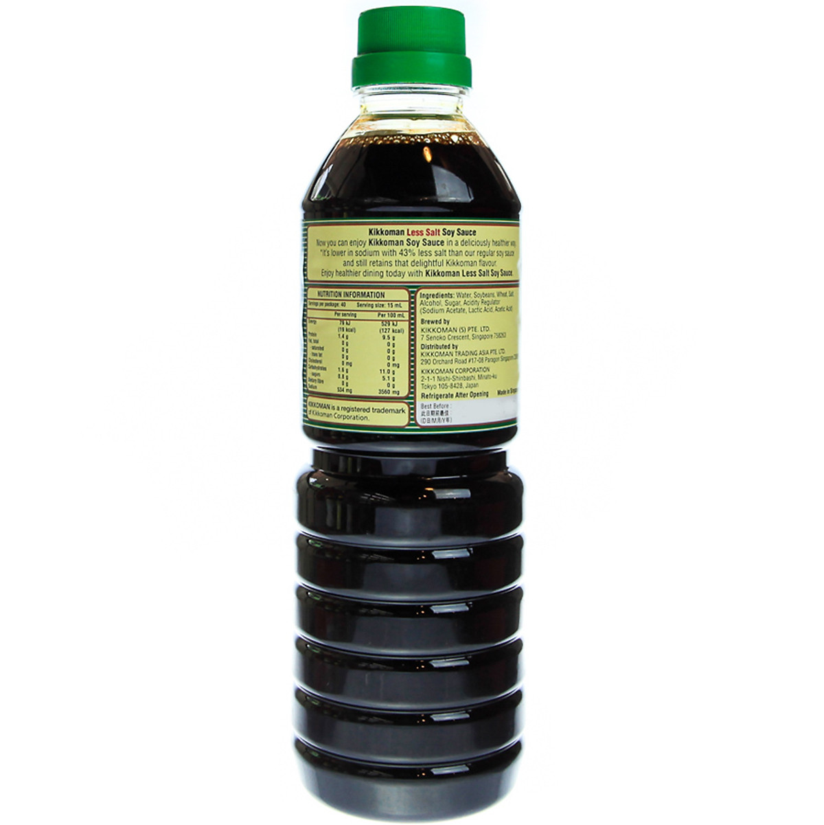 Nước tương ít muối 43 % Kikkoman 600ml (Bottle)