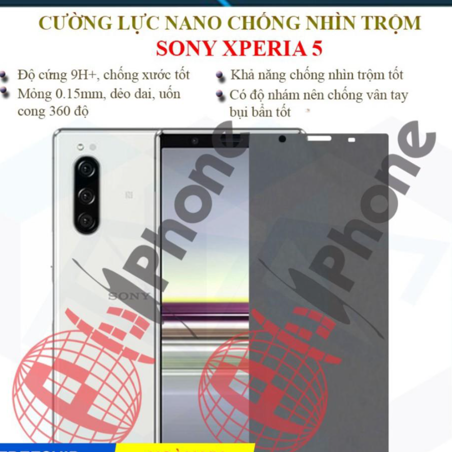 Dán chống nhìn trộm dành cho Sony Xperia 5 - Dán cường lực dẻo nano