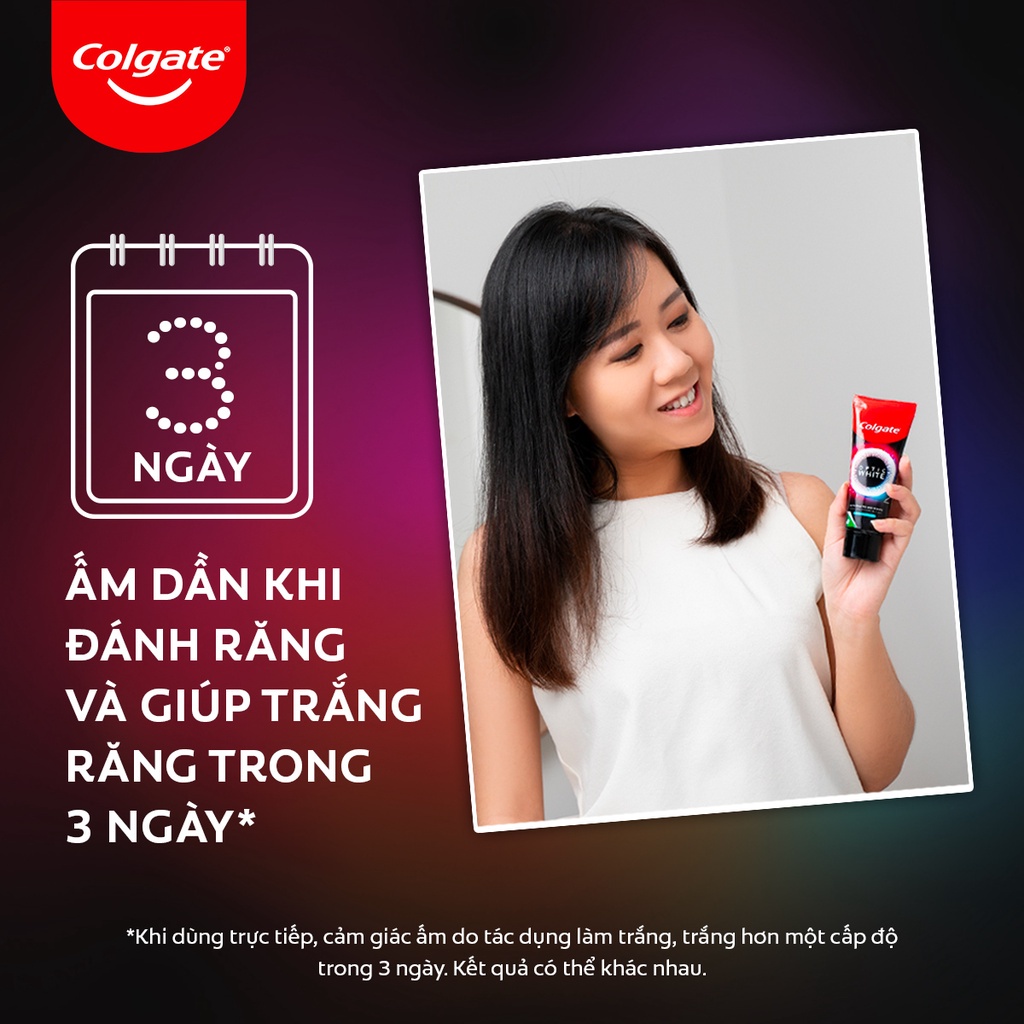 Bộ 4 Kem Đánh Răng Colgate Optic White O2 làm trắng răng đột phá trong 3 ngày với Oxy Hoạt Tính 20g/ tuýp