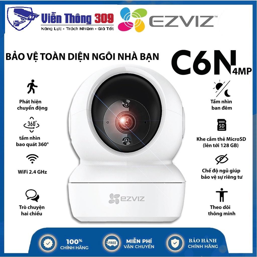 Camera wifi Ezviz C6N không dây xoay 360 độ đàm thoại 2 chiều - Hàng chính hãng