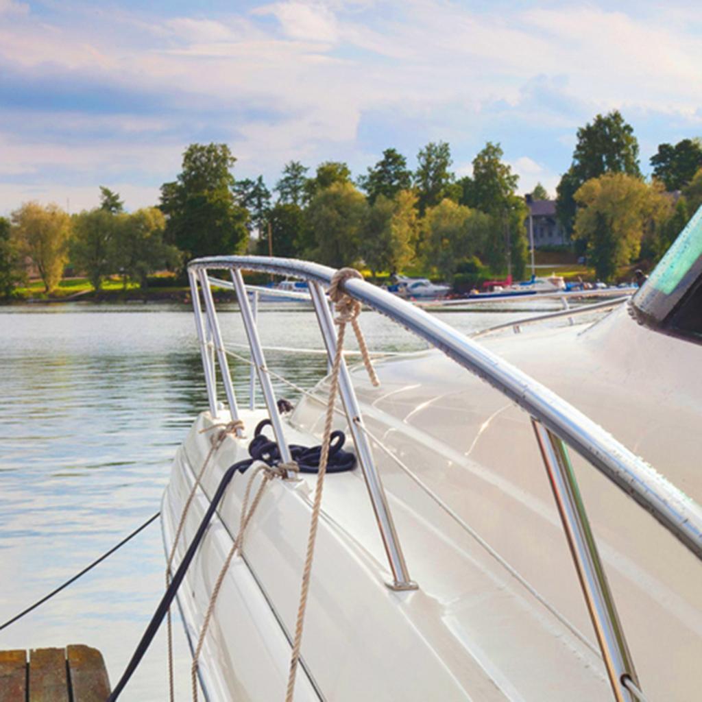 2X 25mm 316 Stainle Steel Marine Boat Handrail Durable Fitting