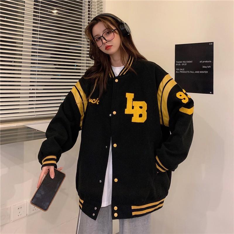 Áo khoác bomber nữ form rộng unisex áo bomber nam form rộng mặc nhà đi chơi đi học thời trang ulzzang hàn quốc